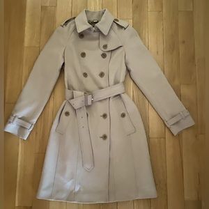 Burberry Virgin Wool Cashmere Blend Trench Coat